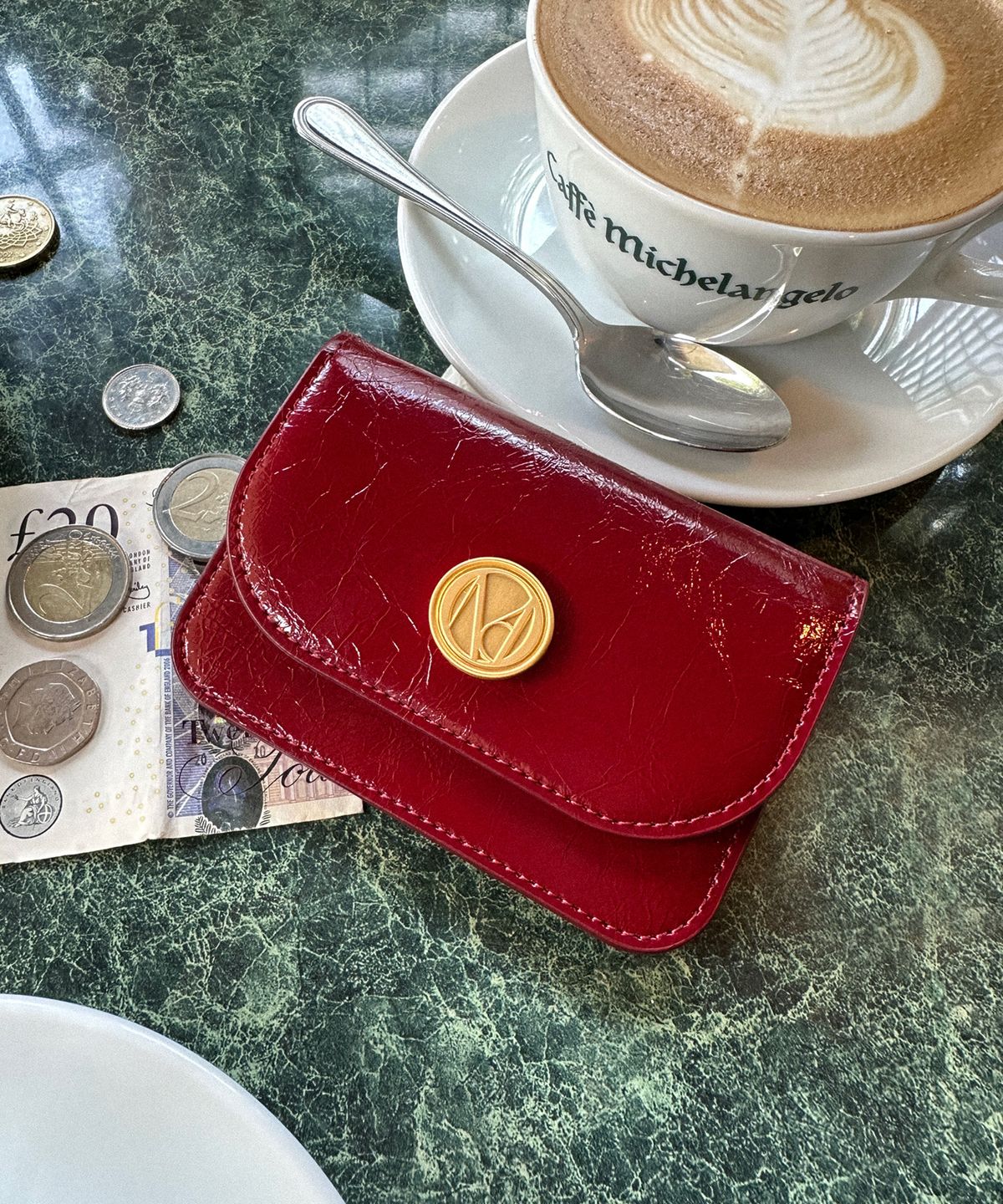 꼬떼드무아(COTEDEMOI) Ecrin card wallet - Crimson Red