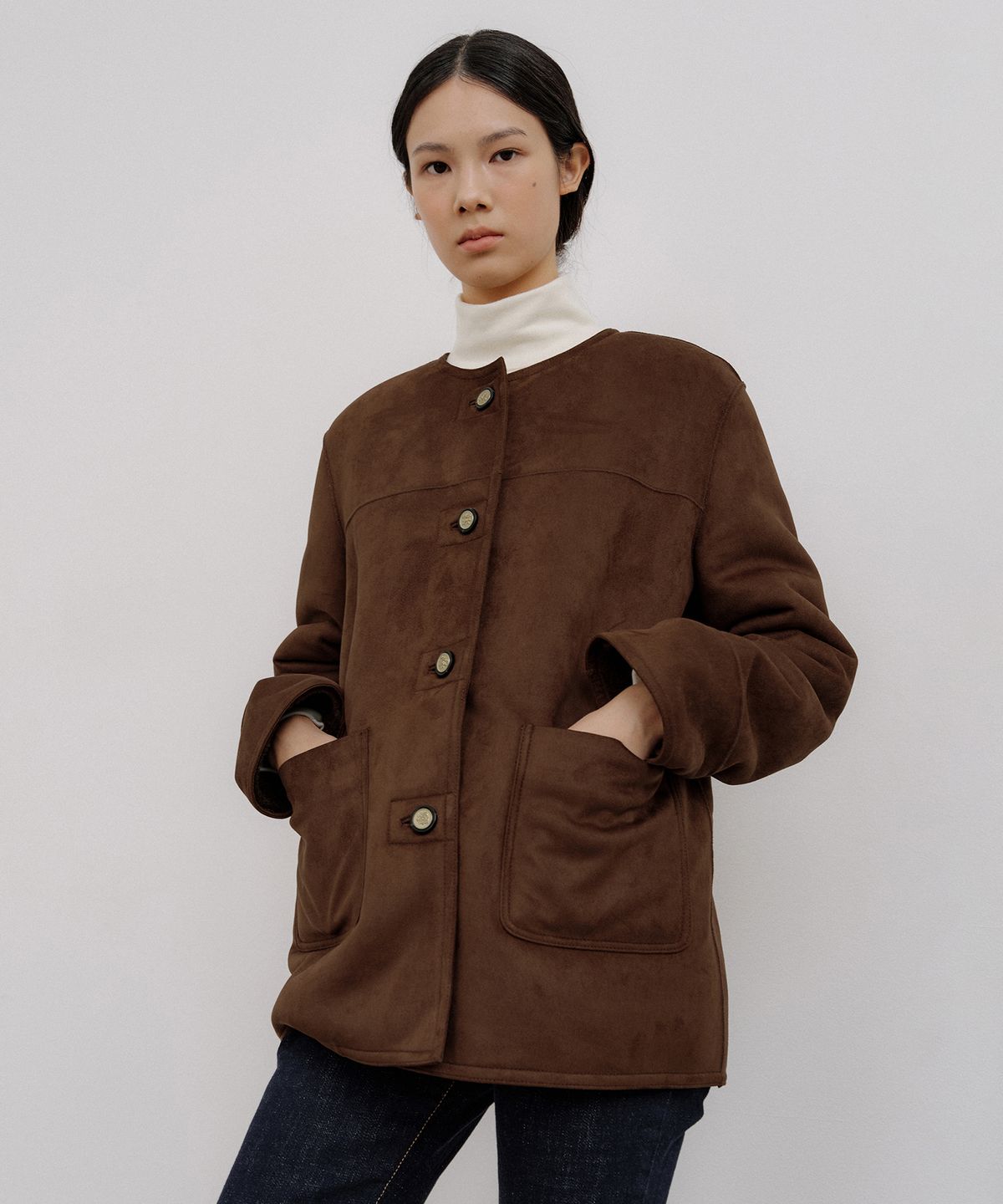 오떼뜨(OCTETTE) HENRY SUEDE HALF-FUR MUSTANG_BROWN