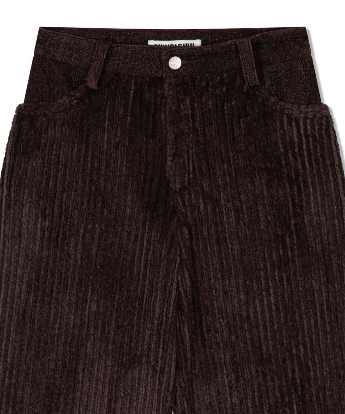 구월십일(GUWOLSIBIL) REVERSIBLE MIXED PANTS BROWN
