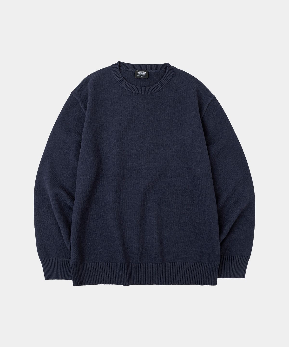 레테르코모(LETTERCOMO) 에센셜 데일리 라운드 니트 그레이 7color
