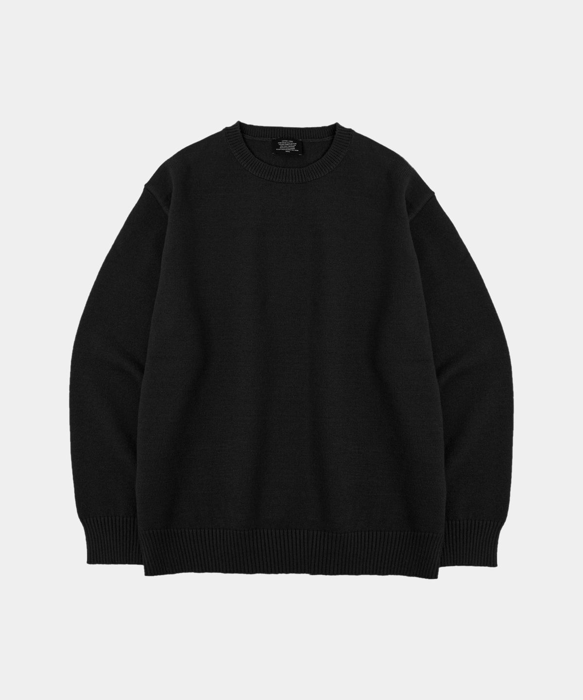 레테르코모(LETTERCOMO) 에센셜 데일리 라운드 니트 그레이 7color