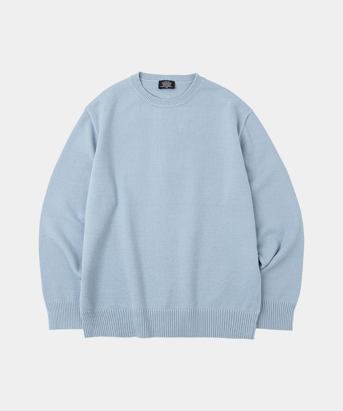 레테르코모(LETTERCOMO) 에센셜 데일리 라운드 니트 그레이 7color