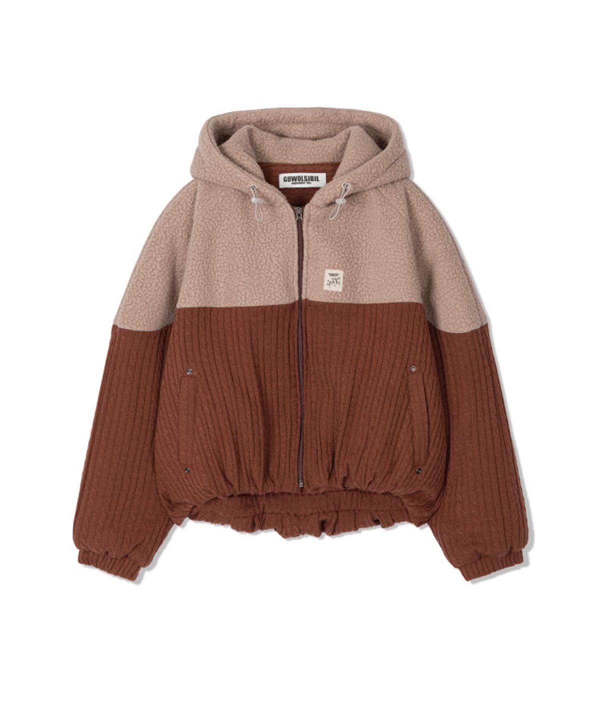 구월십일(GUWOLSIBIL) FLEECE BALLOON JUMPER BROWN