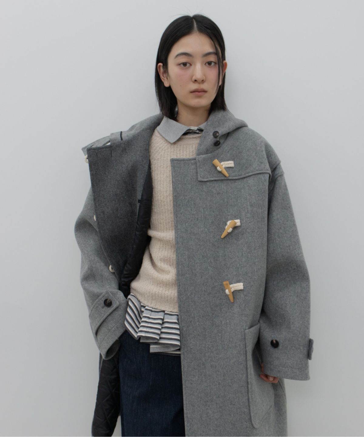 지비에이치 어패럴(GBH APPAREL) LONG DUFFLE COAT / GREY