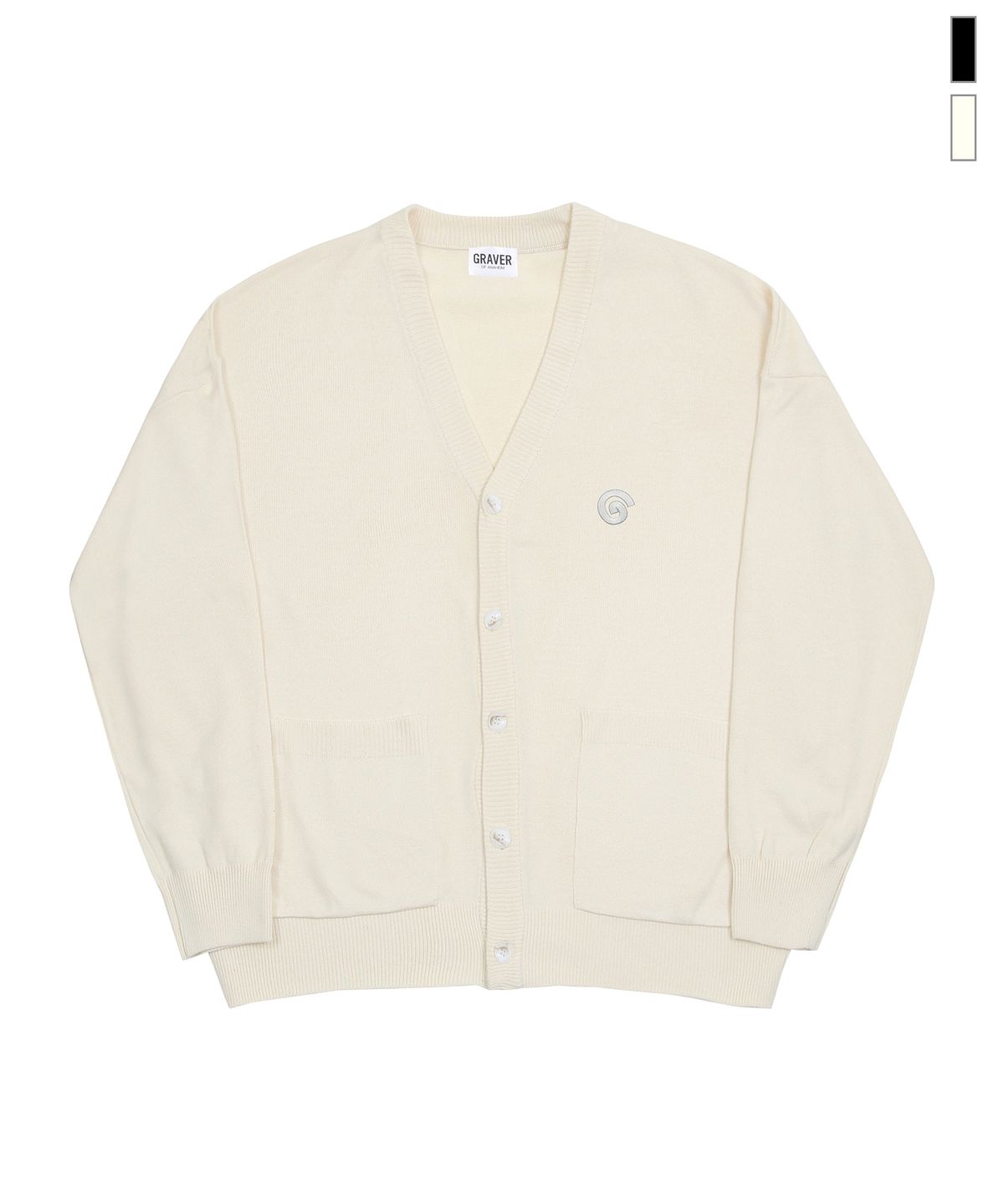 그레이버(GRAVER) [UNISEX]G SYMBOL 자수 가디건_2color