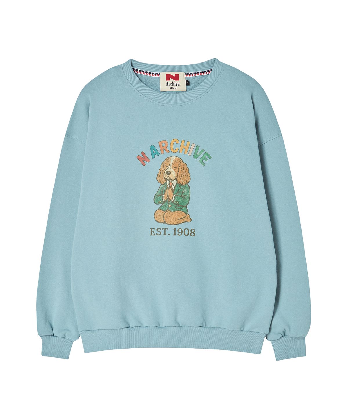 비욘드클로젯(BEYOND CLOSET) [COLLECTION LINE] 나마스테 프레피 스웨트 셔츠 틸 블루