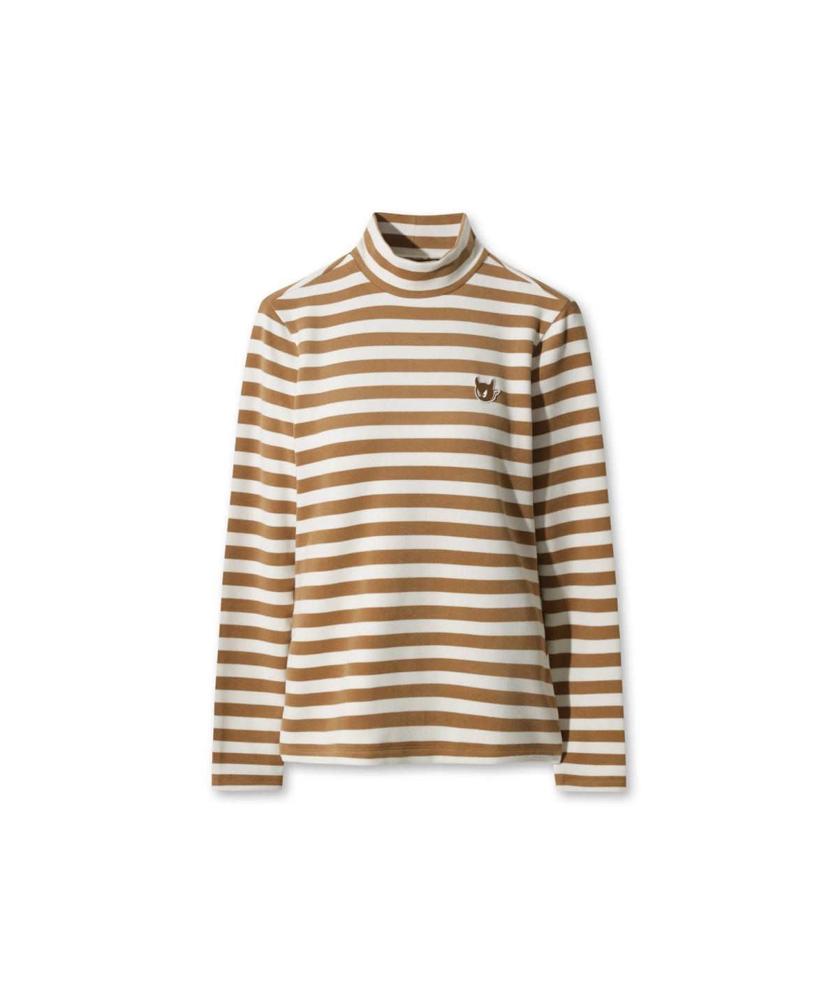 왁(WAAC) Women Stripe Peach Highneck Top WWTBW25805BRL