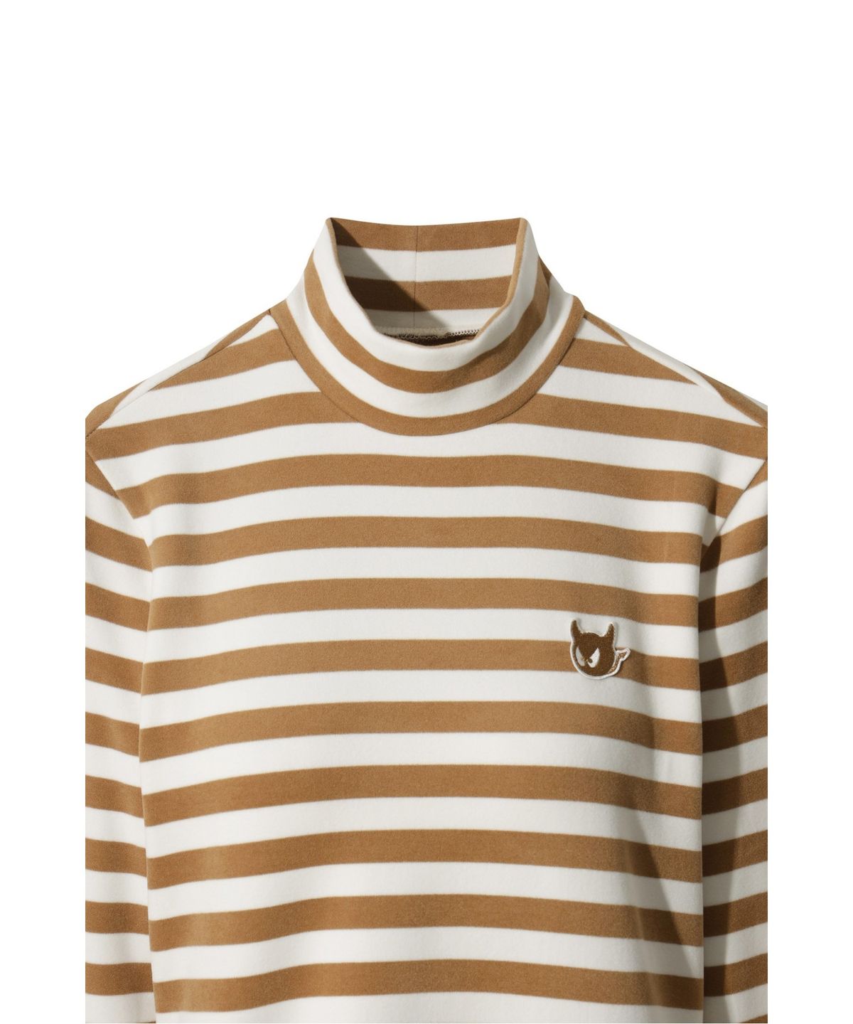 왁(WAAC) Women Stripe Peach Highneck Top WWTBW25805BRL