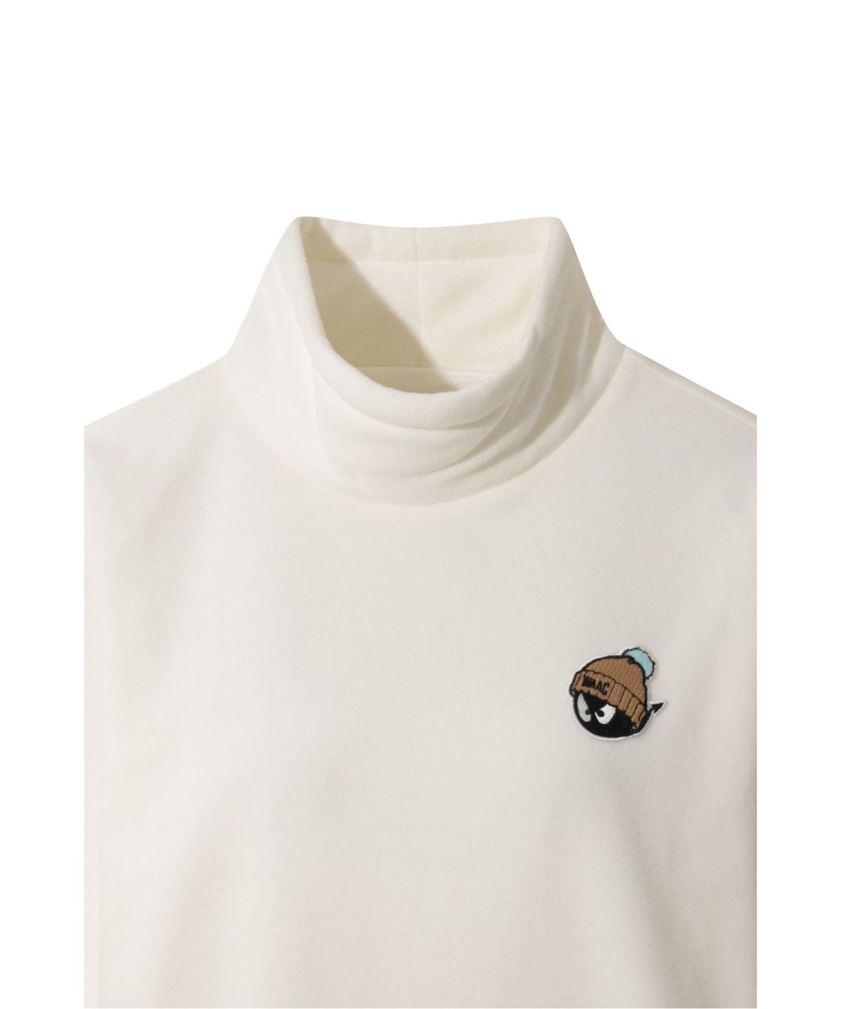 왁(WAAC) Women Polar Fleece Highneck Pullover WWTBW25802IVX