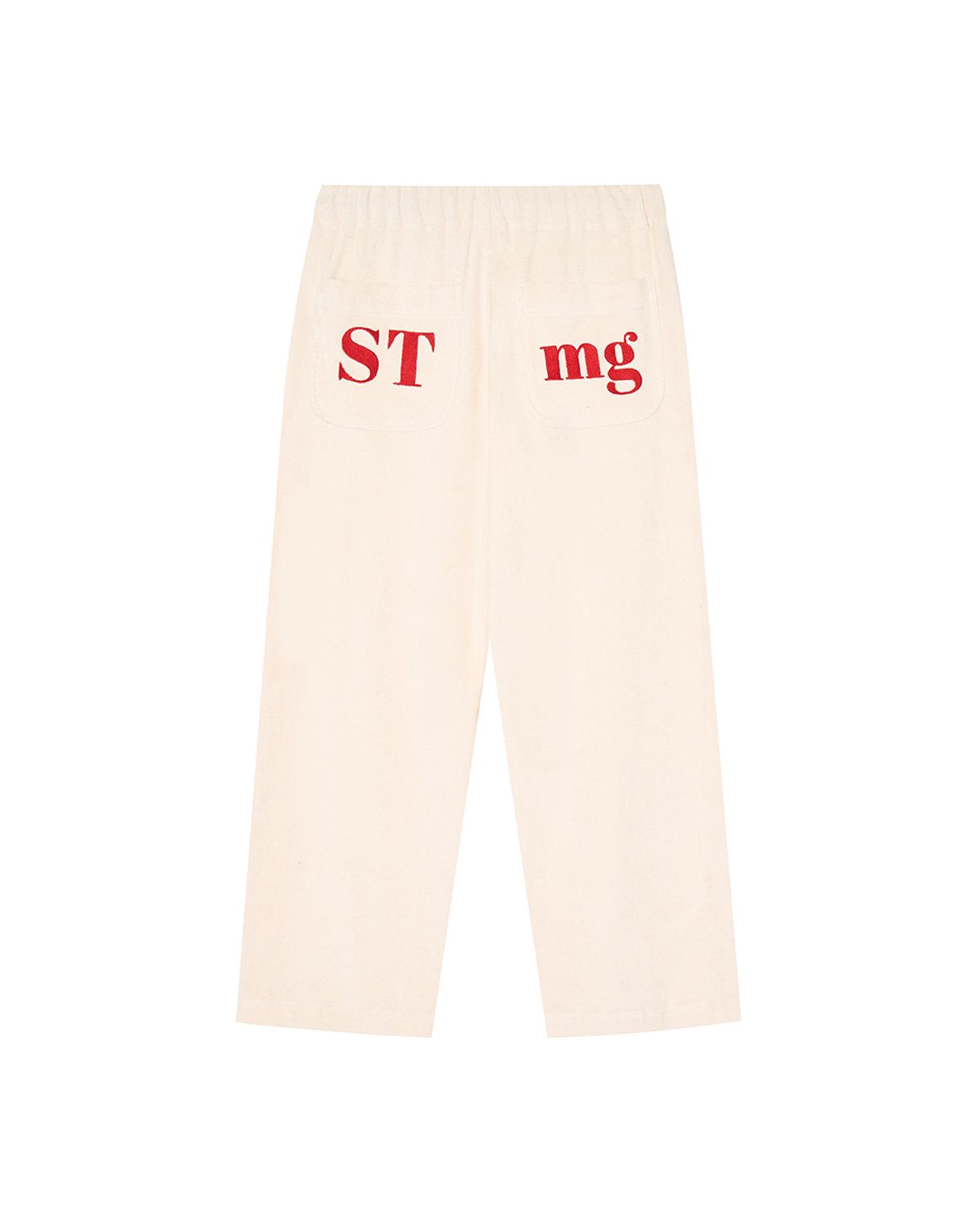스트라이프마가린(STMG) stmg 로고 테리 트레이닝 팬츠 아이보리