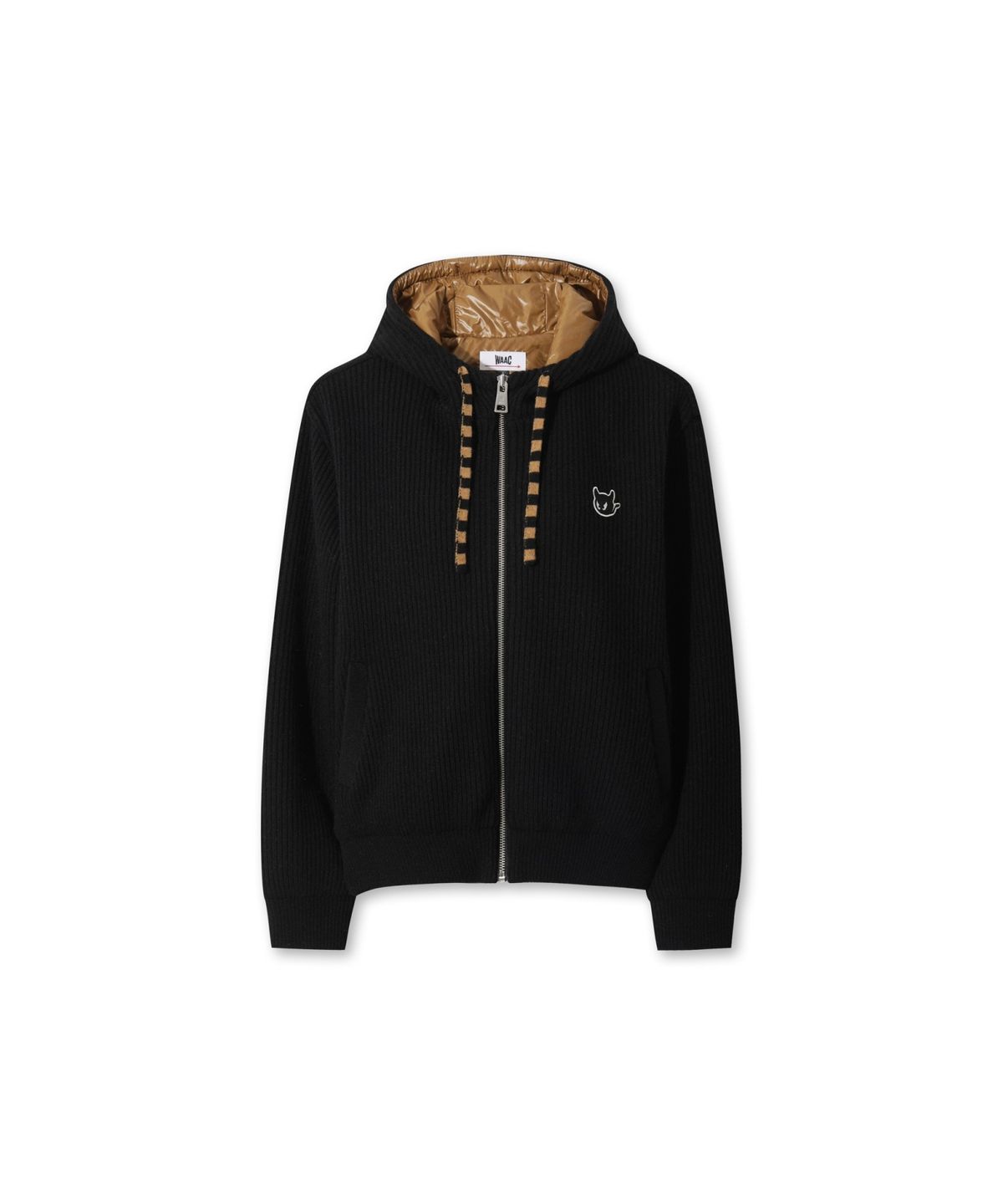 왁(WAAC) Women Brioche Knit Hooded Jacket WWWAW25806BKX