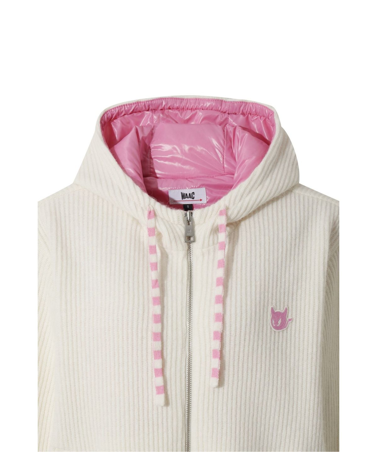 왁(WAAC) Women Brioche Knit Hooded Jacket WWWAW25806IVX