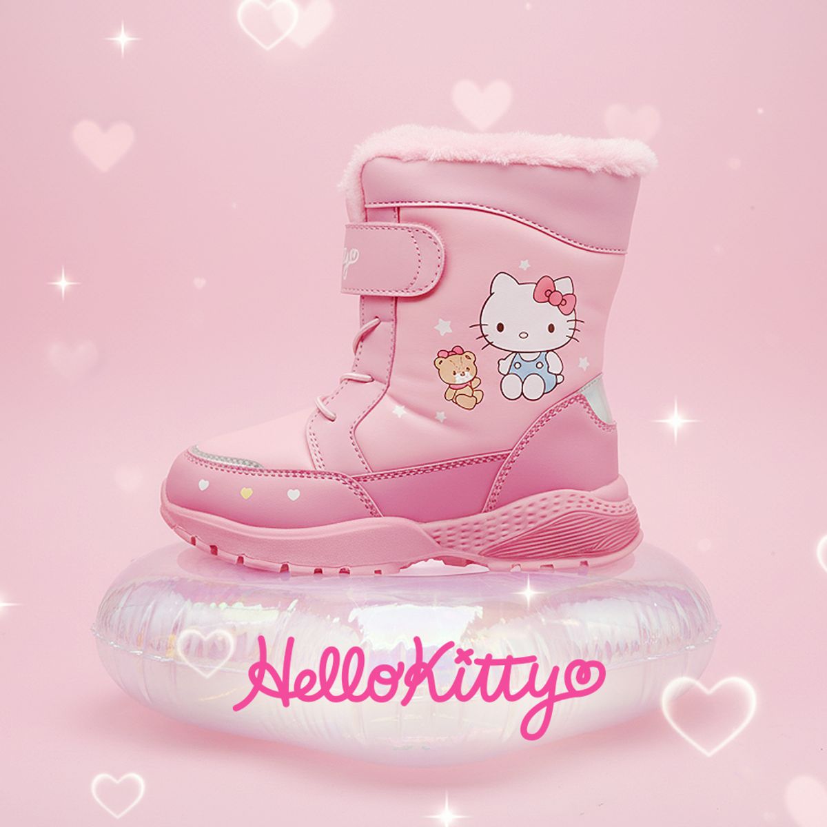 산리오 키즈(SANRIO) 헬로키티 하트 라이팅 방한부츠