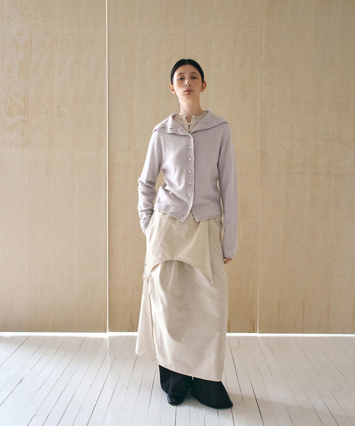 유르트(YURT) CASHMERE WOOL HIGHNECK CARDIGAN_6color