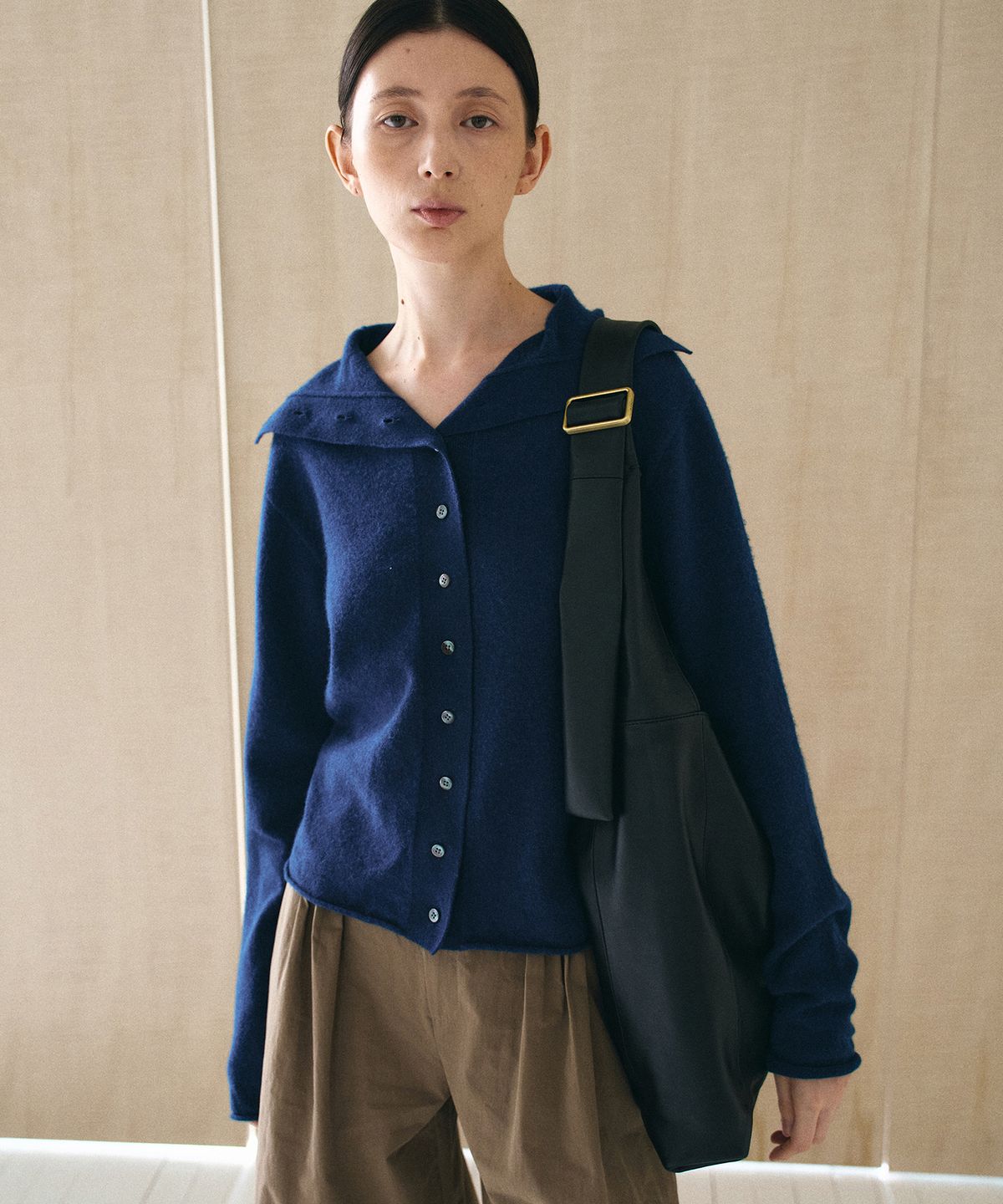 유르트(YURT) CASHMERE WOOL HIGHNECK CARDIGAN_6color