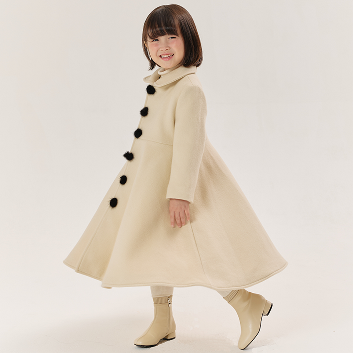 라메종드도도(LA MAISON DE DODO) Serena Winter Coat (Light Ivory)_ 여아용 코트