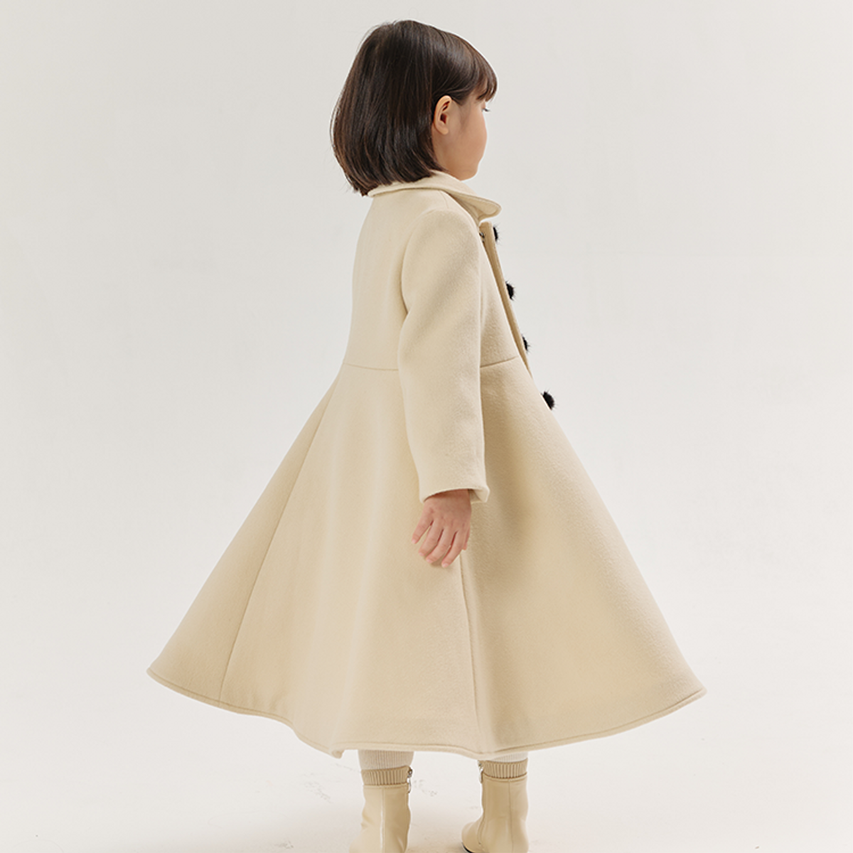 라메종드도도(LA MAISON DE DODO) Serena Winter Coat (Light Ivory)_ 여아용 코트