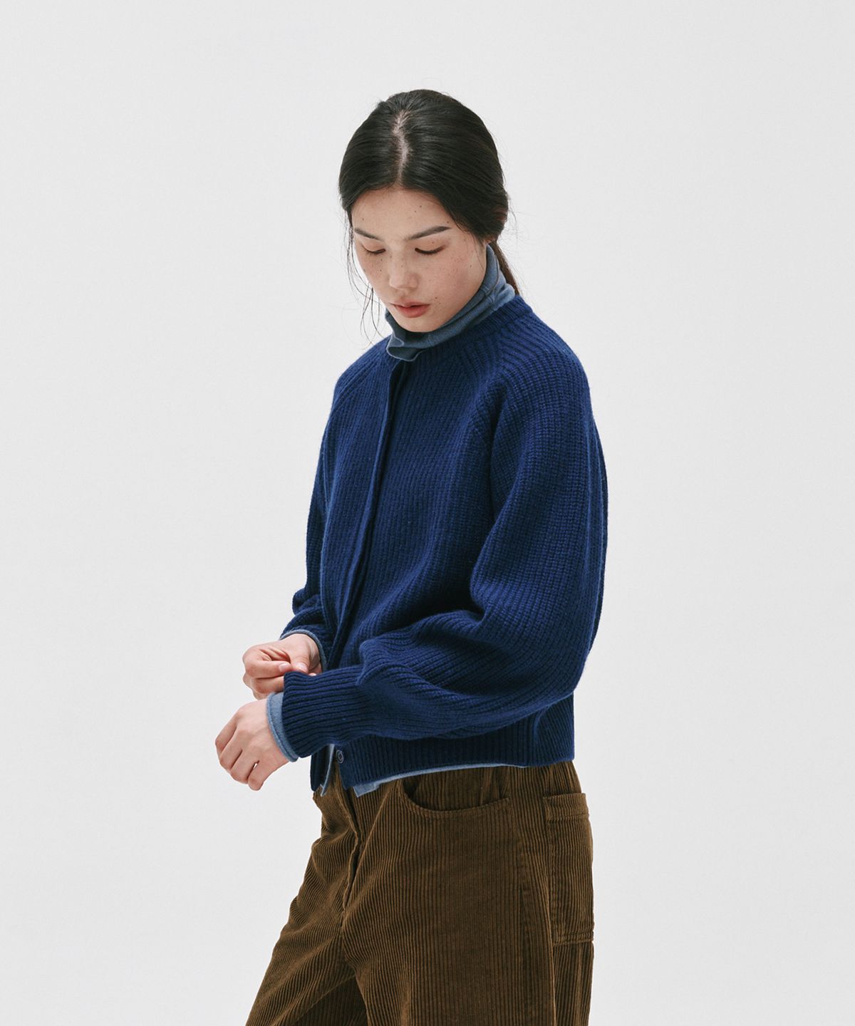 유르트(YURT) CASHMERE  WOOL HEAVY  CARDIGAN_3color