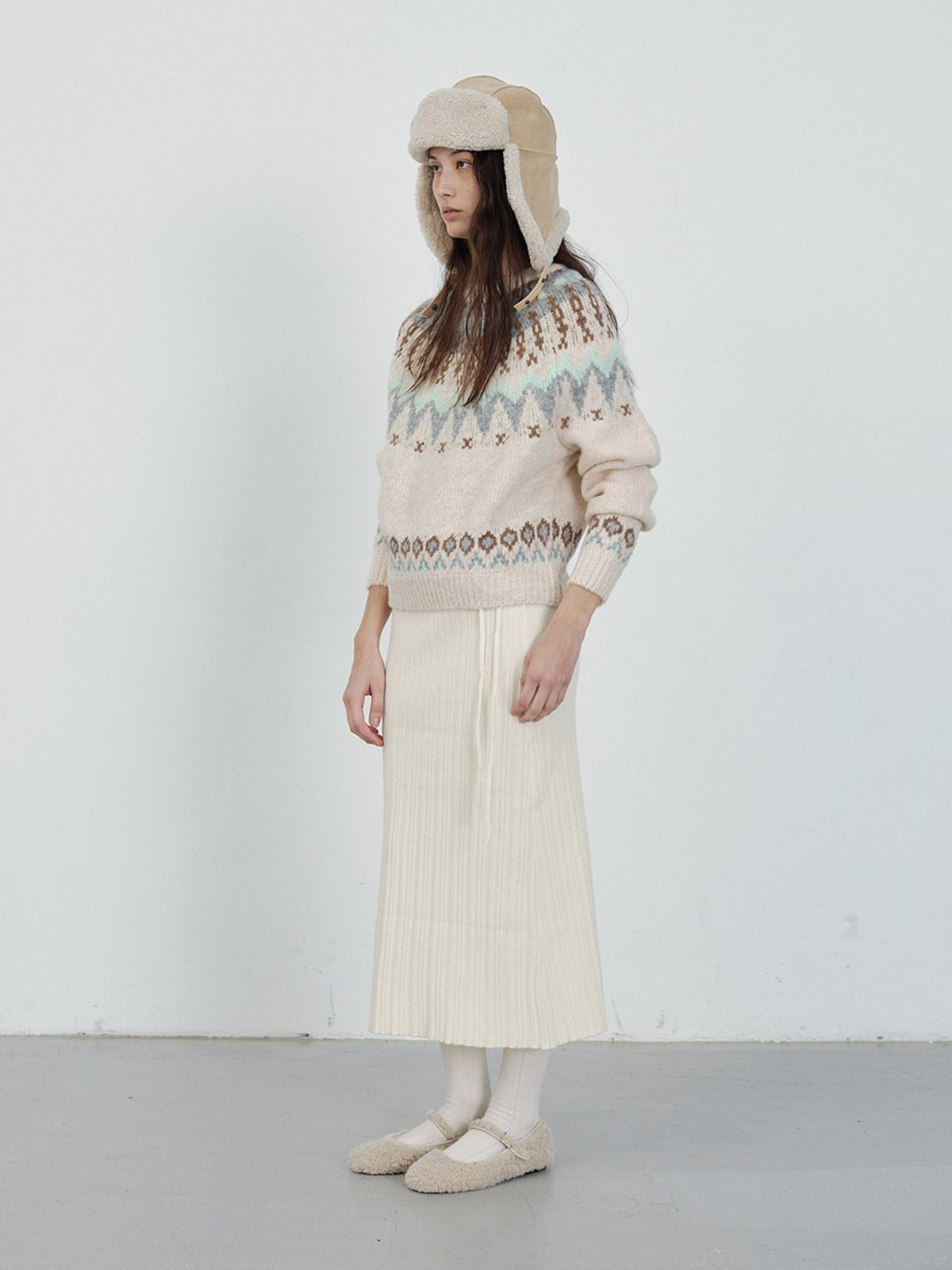 헌치(HUNCH) Soft Multi-Ribbed Knit Skirt (2color)