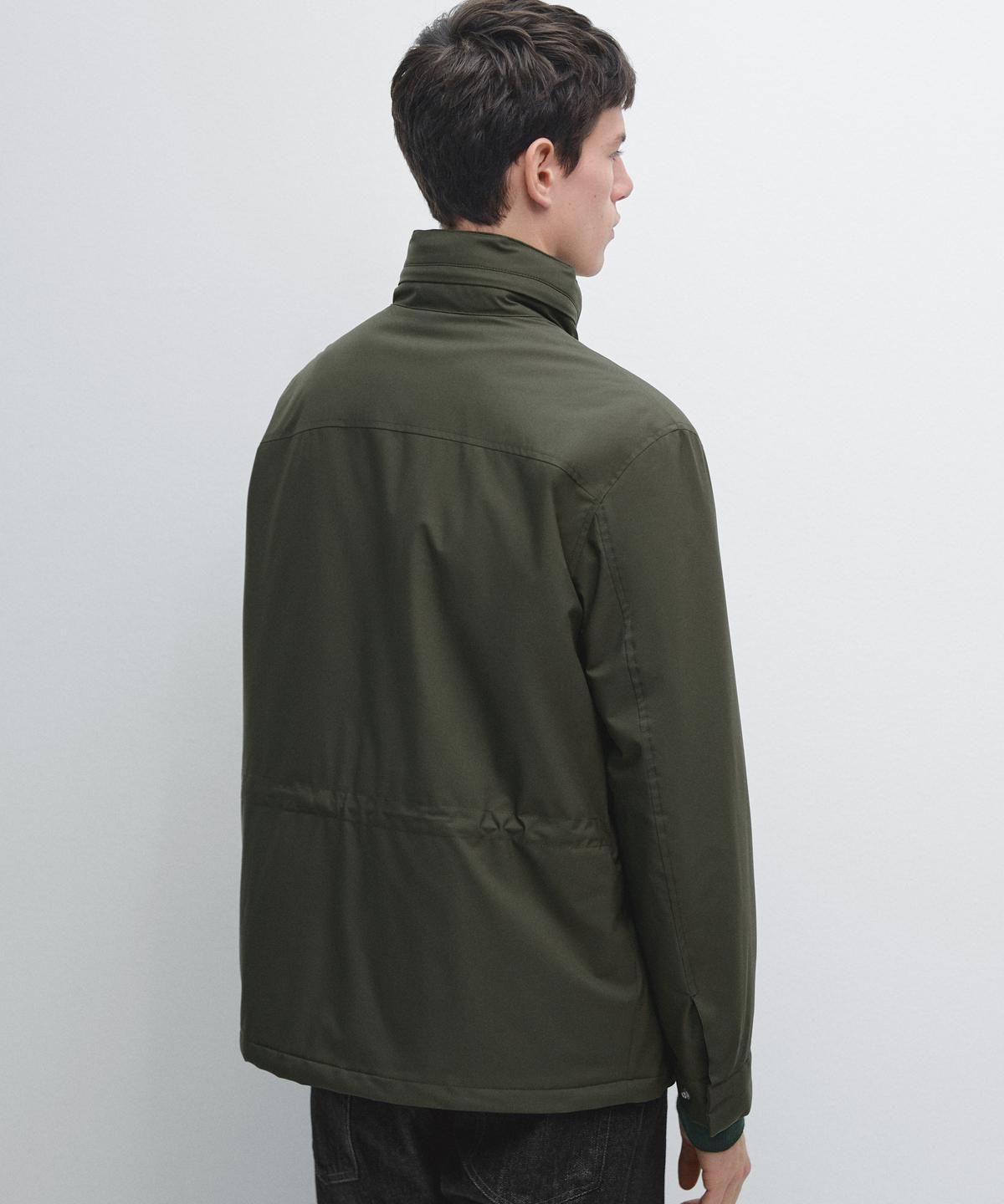 마시모두띠(MASSIMO DUTTI) water-repellent 패딩 재킷 포켓 디테일
