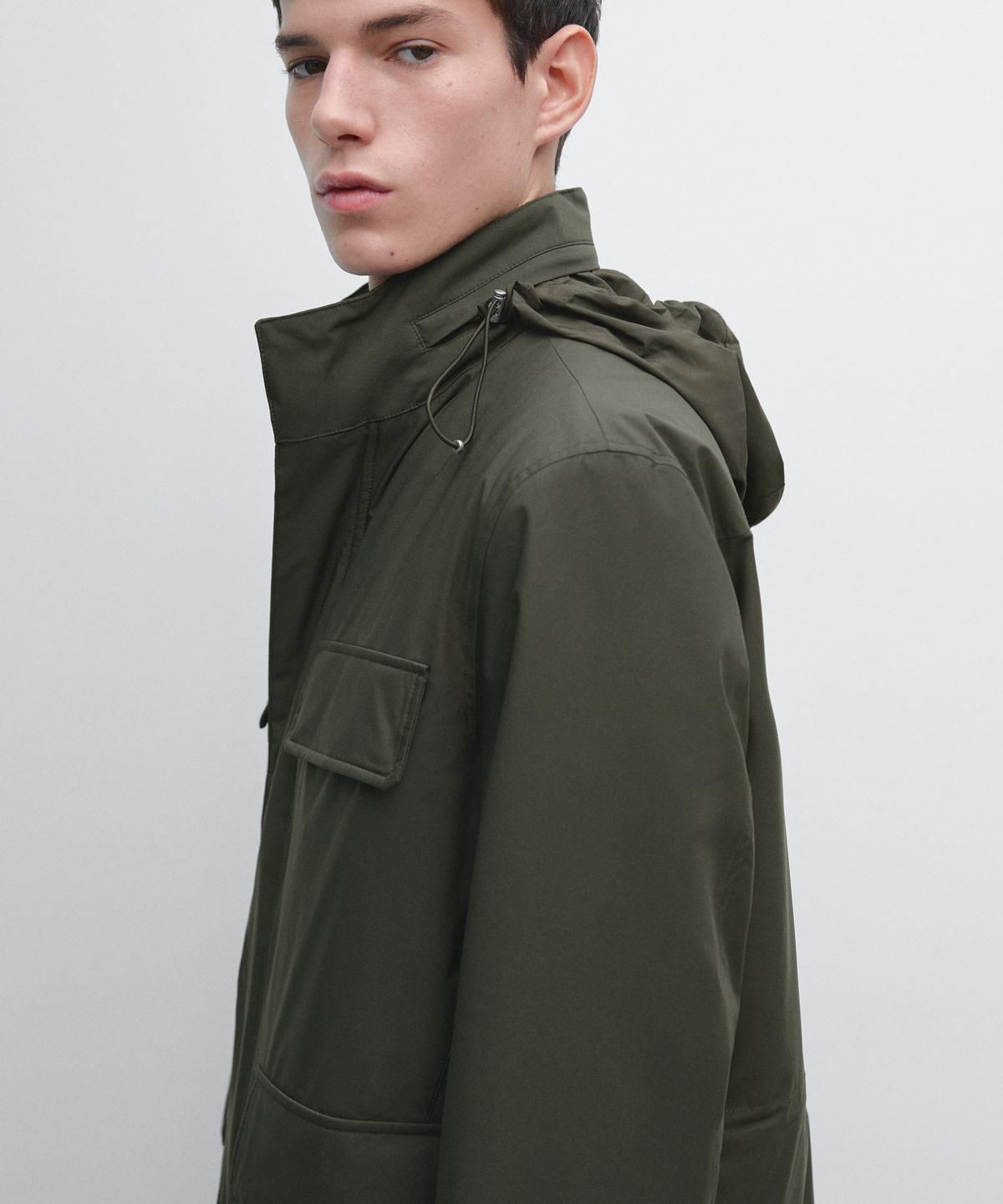 마시모두띠(MASSIMO DUTTI) water-repellent 패딩 재킷 포켓 디테일