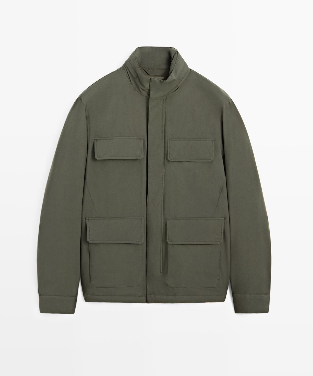 마시모두띠(MASSIMO DUTTI) water-repellent 패딩 재킷 포켓 디테일
