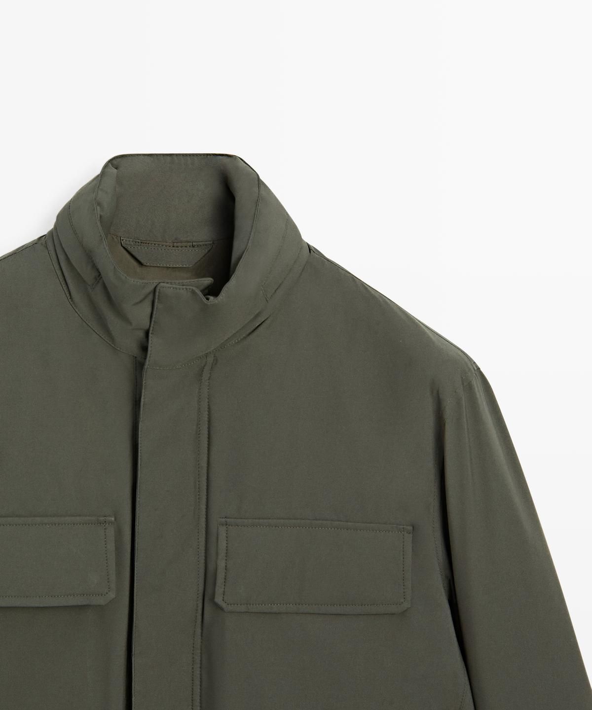 마시모두띠(MASSIMO DUTTI) water-repellent 패딩 재킷 포켓 디테일