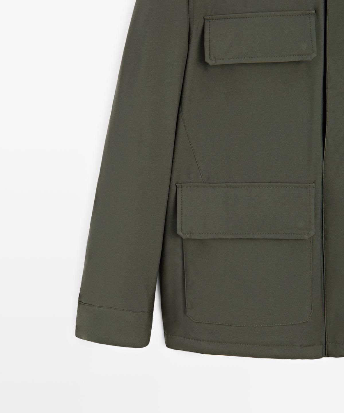 마시모두띠(MASSIMO DUTTI) water-repellent 패딩 재킷 포켓 디테일