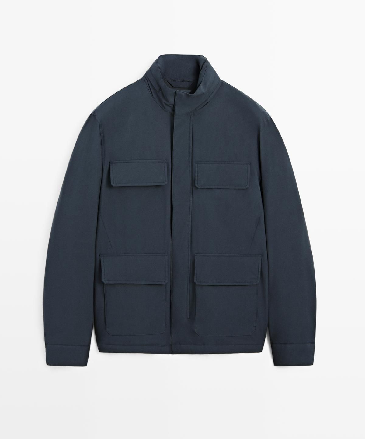 마시모두띠(MASSIMO DUTTI) water-repellent 패딩 재킷 포켓 디테일