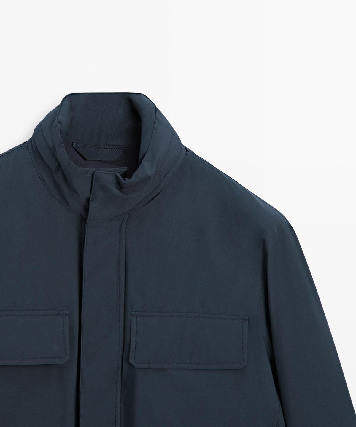 마시모두띠(MASSIMO DUTTI) water-repellent 패딩 재킷 포켓 디테일