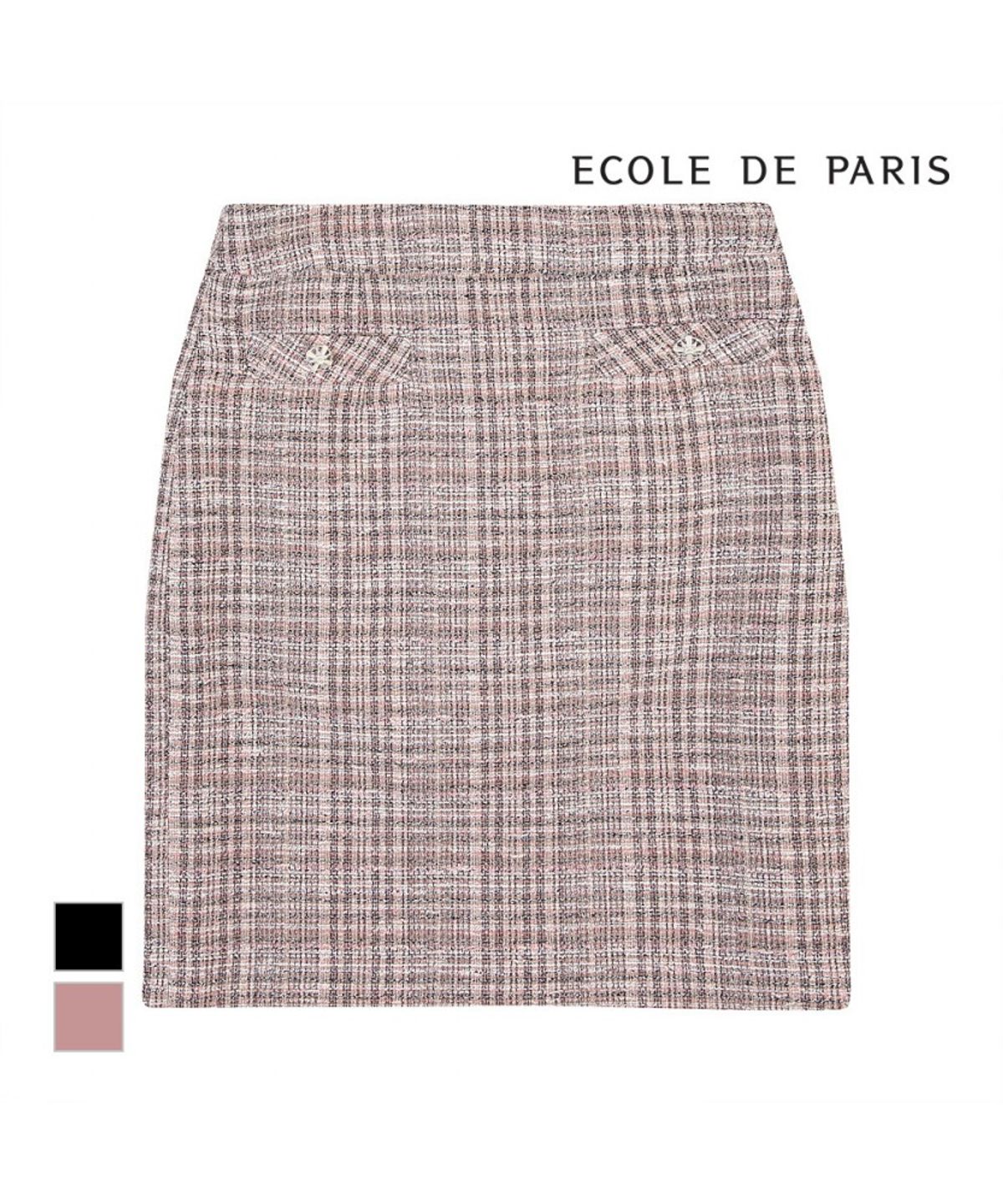에꼴드파리(ECOLEDEPARIS) 트위드 패턴 스커트_CB0XWSA010Z
