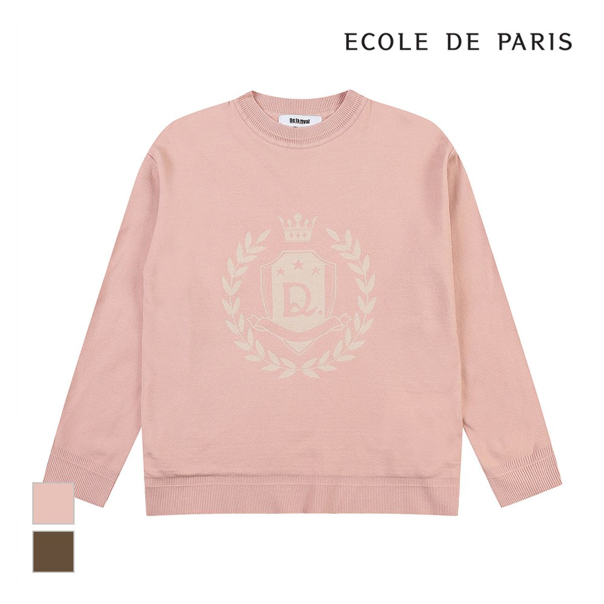에꼴드파리(ECOLEDEPARIS) 방패포인트 니트_RB2YKKC034Z