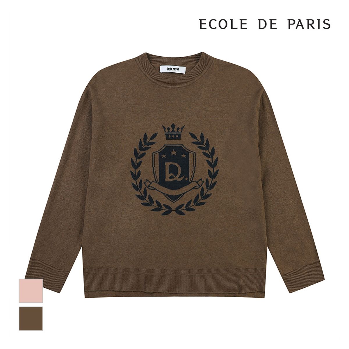 에꼴드파리(ECOLEDEPARIS) 방패포인트 니트_RB2YKKC034Z