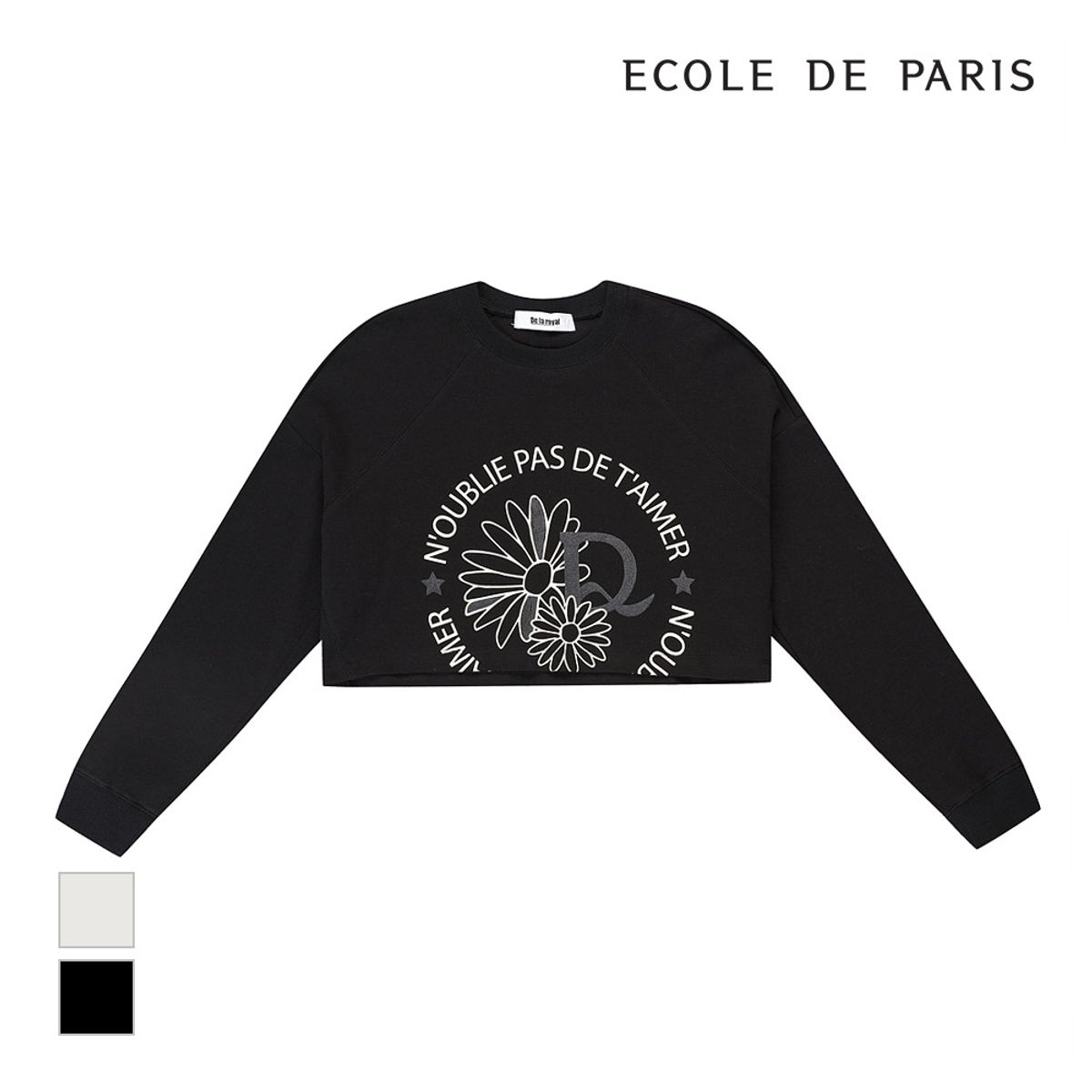 에꼴드파리(ECOLEDEPARIS) 플라워 프린트 크롭 티셔츠_RB2YCTC033Z