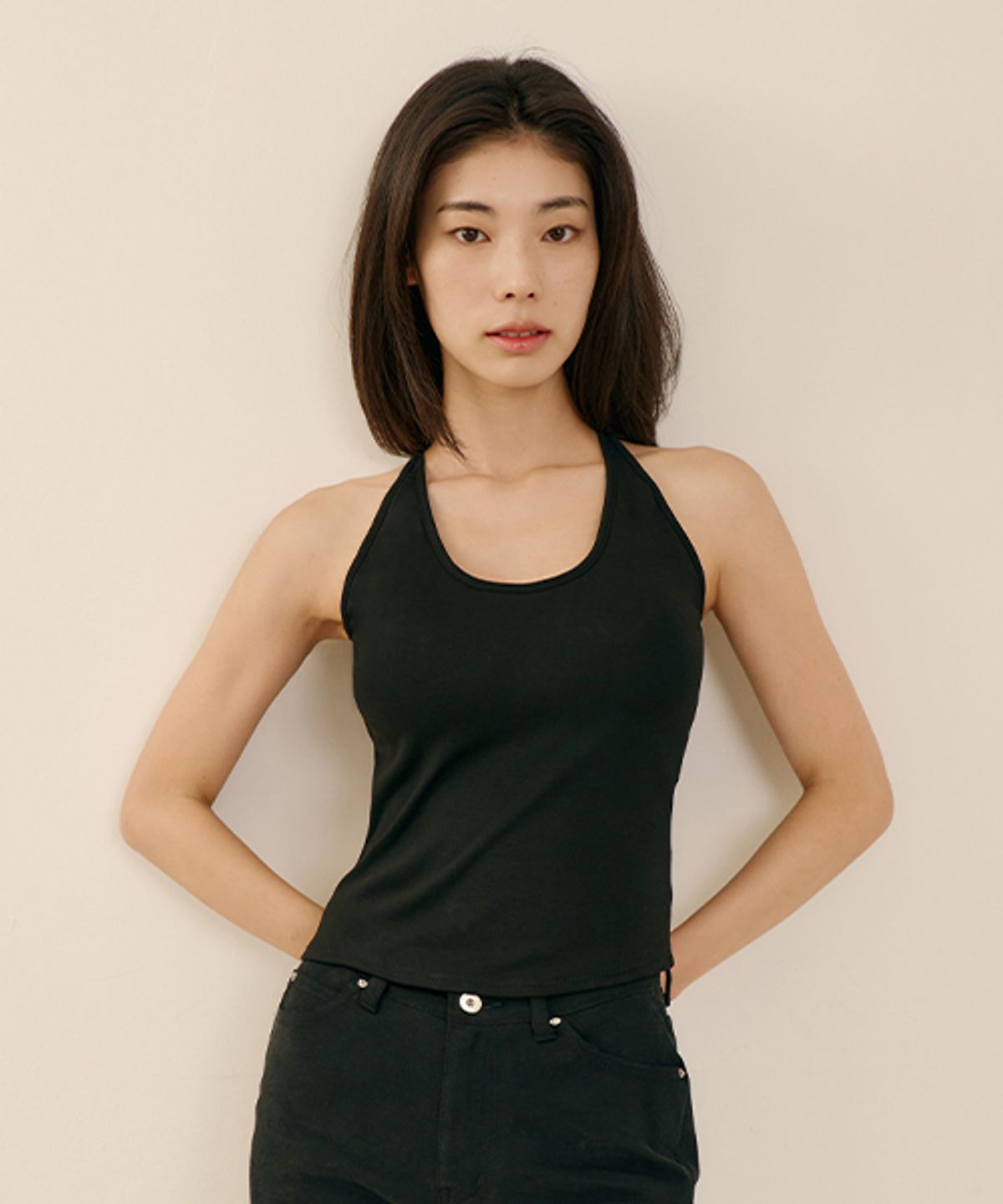 마른파이브(MARN5) 히트터치 홀터넥 기모 브라탑_4colors