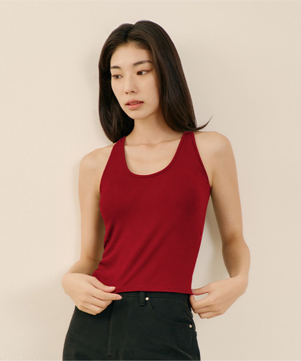 마른파이브(MARN5) 히트터치 홀터넥 기모 브라탑_4colors