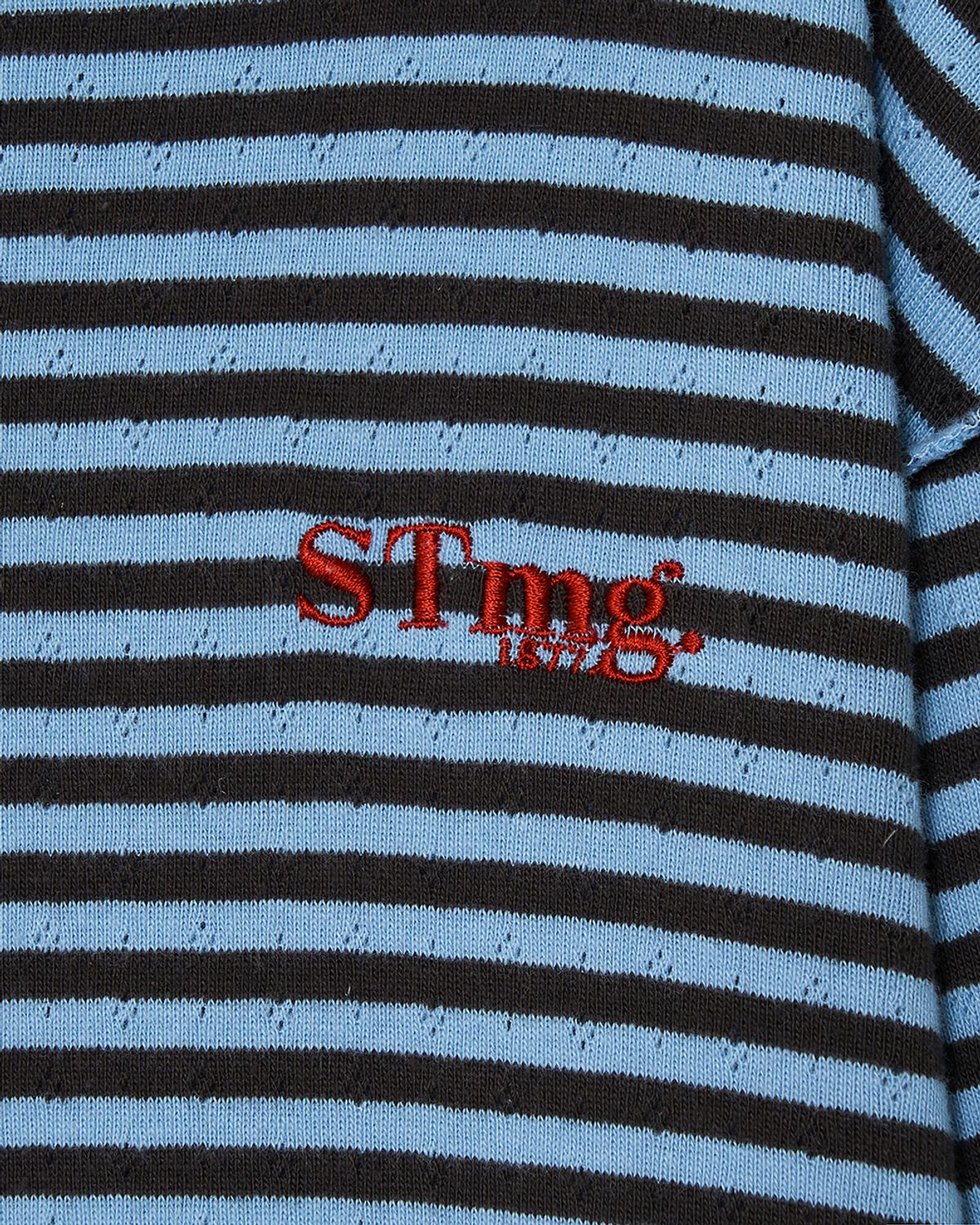 스트라이프마가린(STMG) stmg 로고 스트라이프 롱슬리브 블루