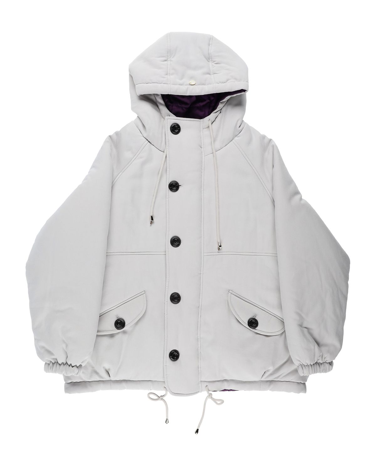 온스카(ONSKA) PUFFY THINSULATE REVERSIBLE JUMPER (LIGHT GREY & PURPLE)