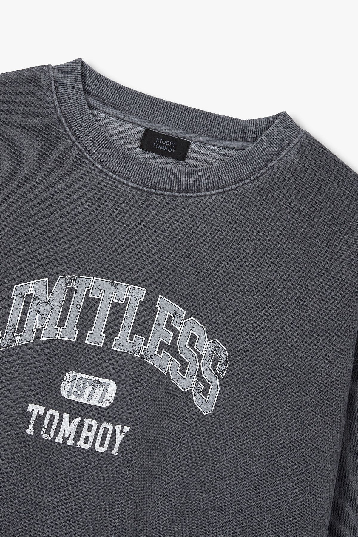 스튜디오 톰보이(STUDIO TOMBOY) [MEN] LIMITLESS 그래픽 맨투맨_다크 그레이 91M5422834