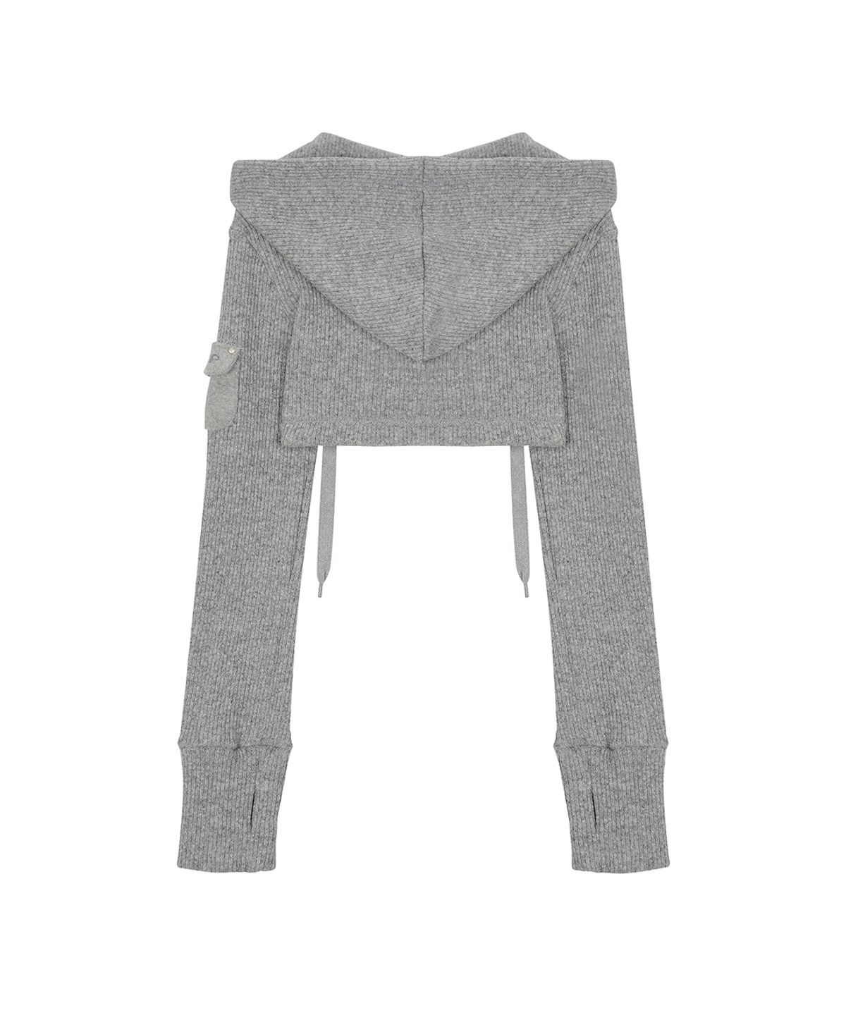 사일프레이(41PRAY) Knit Hoodie Bolero Cardigan / Grey