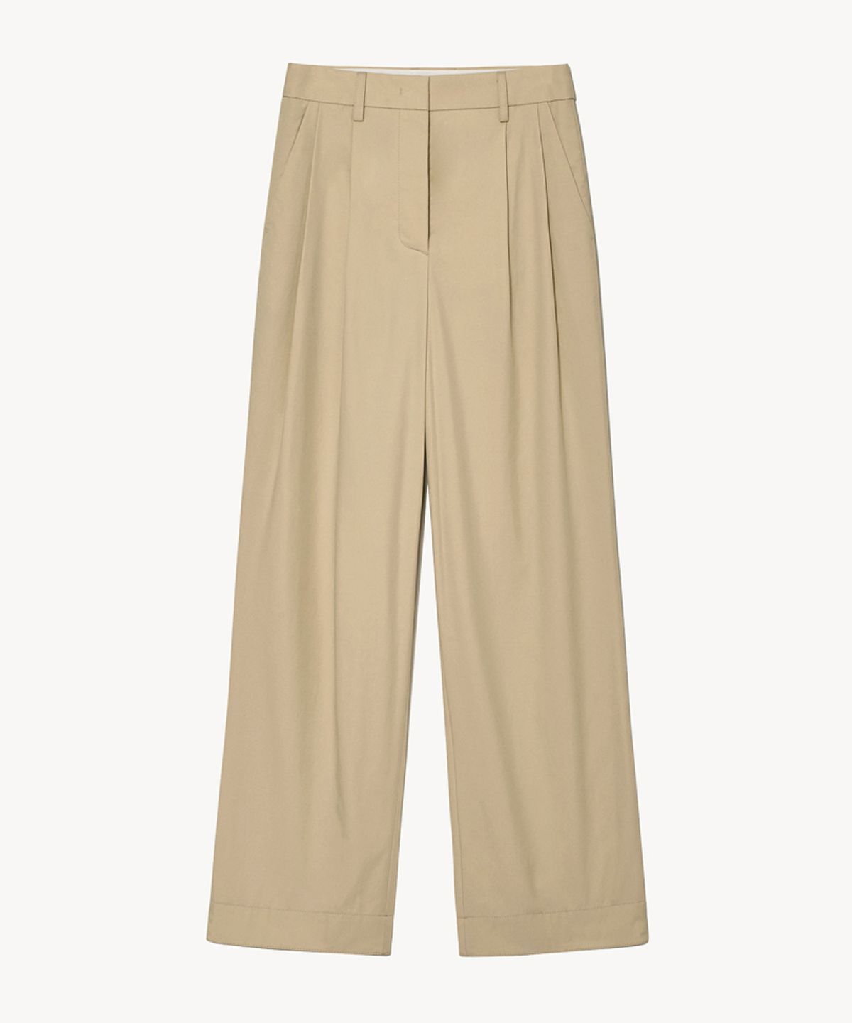 리디피(RIDIFI) CUFF WOOL FABRIC TROUSERS_BEIGE