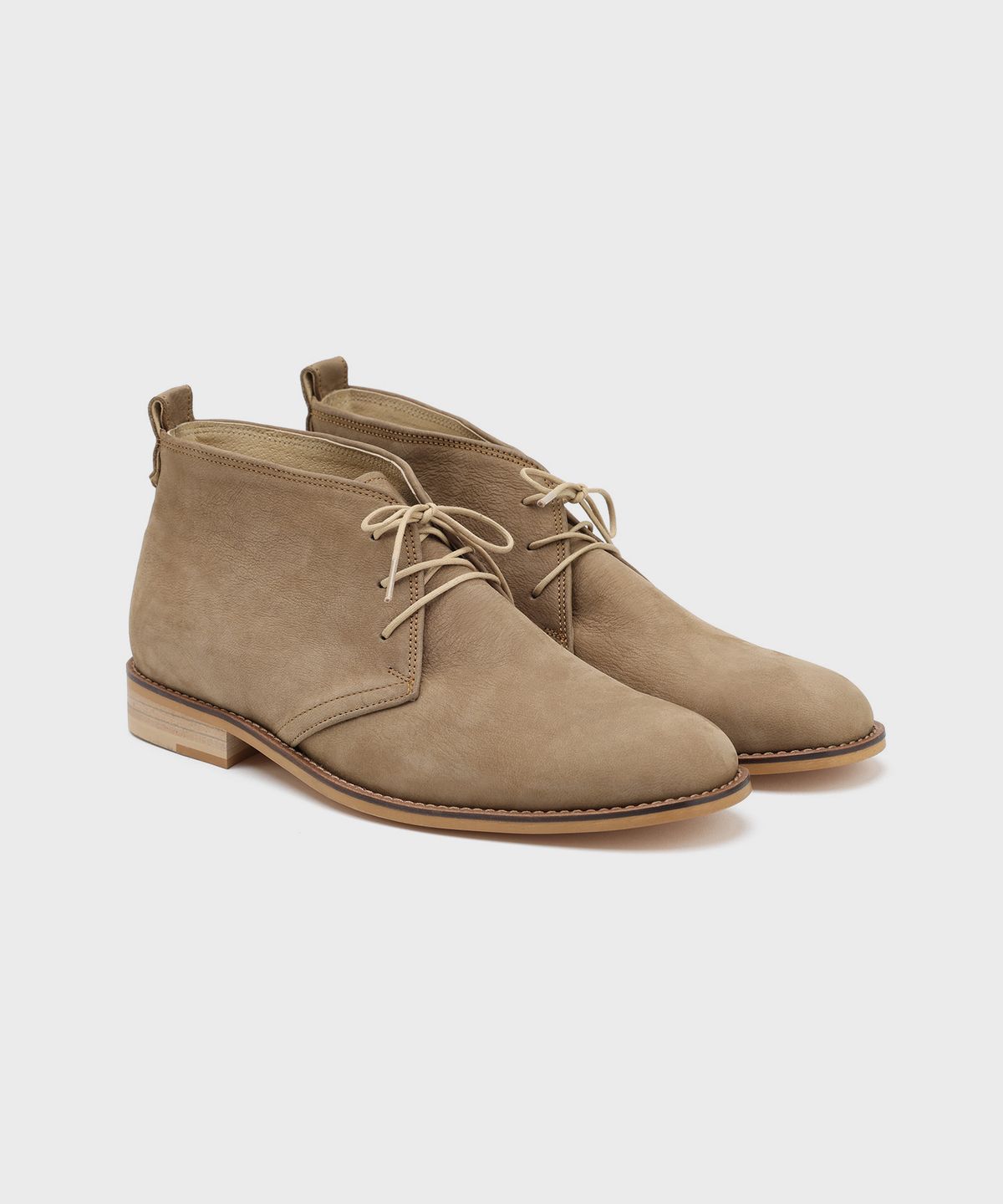 피렌체 아뜨리에(FIRENZE ATELIER) 스탠다드 라운드토 처커부츠 7702 [BEIGE NUBUCK]
