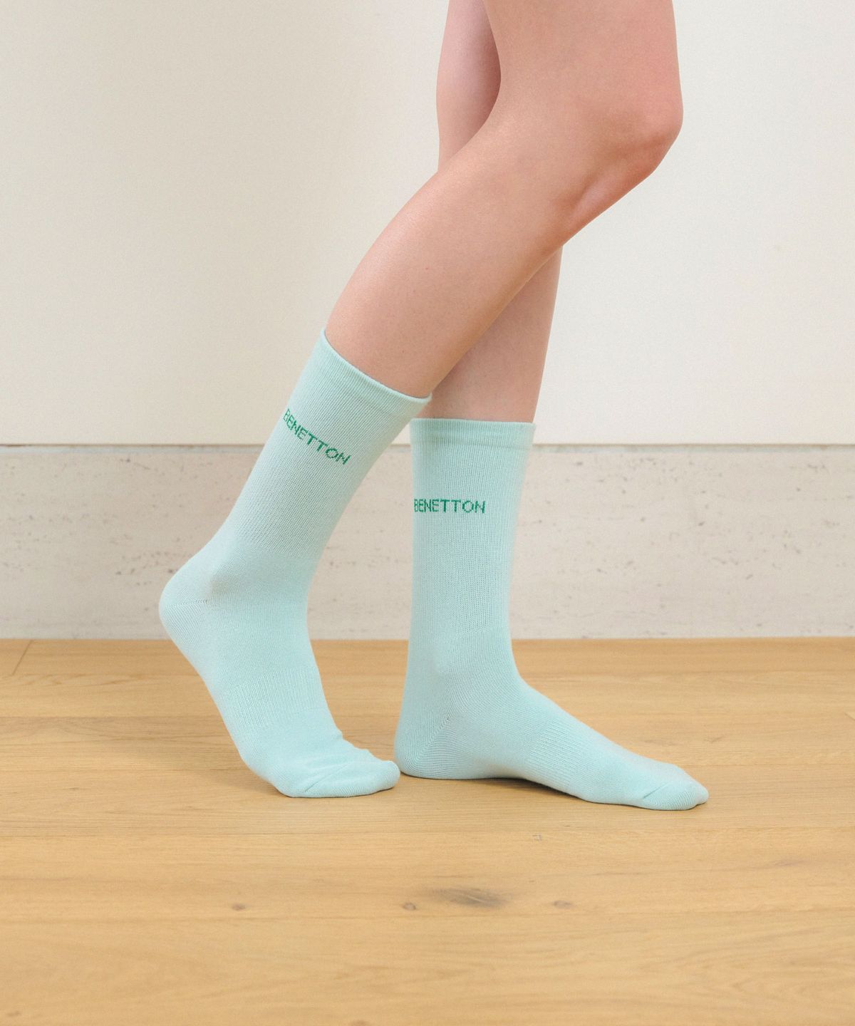 베네통(BENETTON) [GIFT SET] 파스텔 데일리 크루 삭스 5족 선물세트 (3colors)