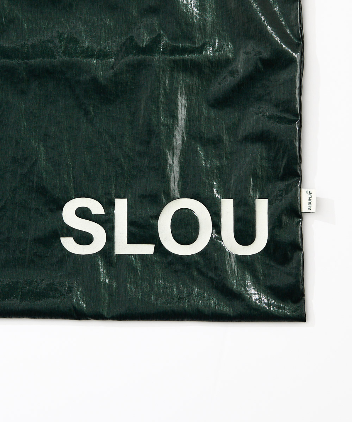 슬로우플레이(SLOUPLAY) 빈티지 글로시 에코백(그린)