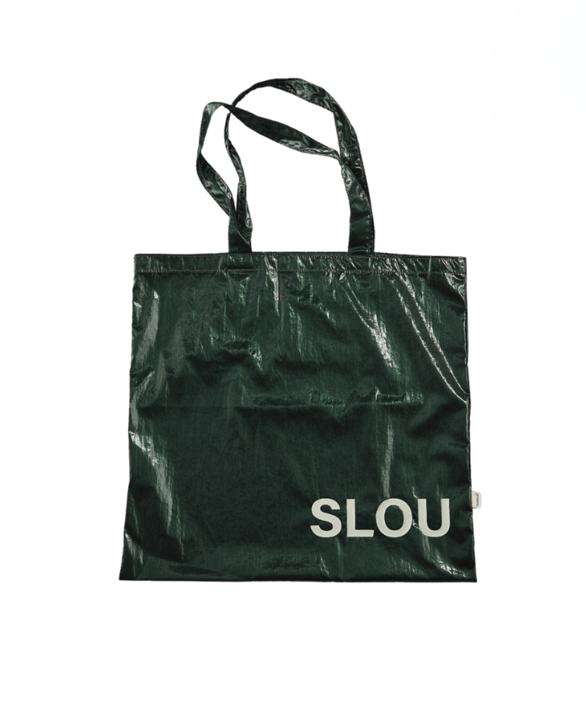 슬로우플레이(SLOUPLAY) 빈티지 글로시 에코백(그린)