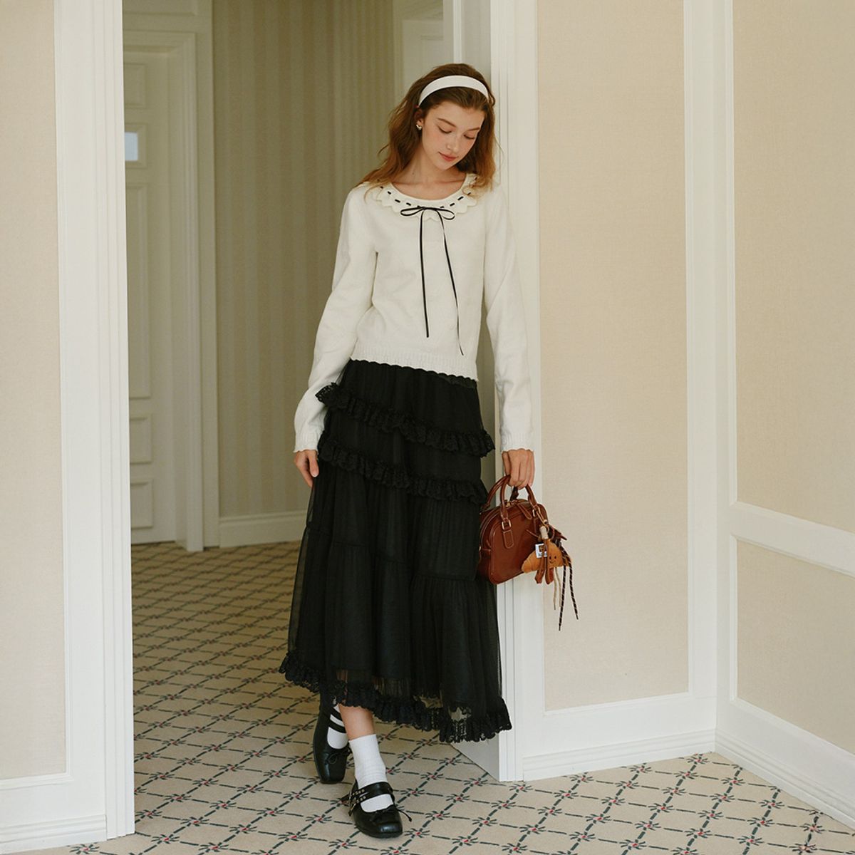 쎄무아듀(CEST MOIDEW) Cest_Frill lace banding skirt