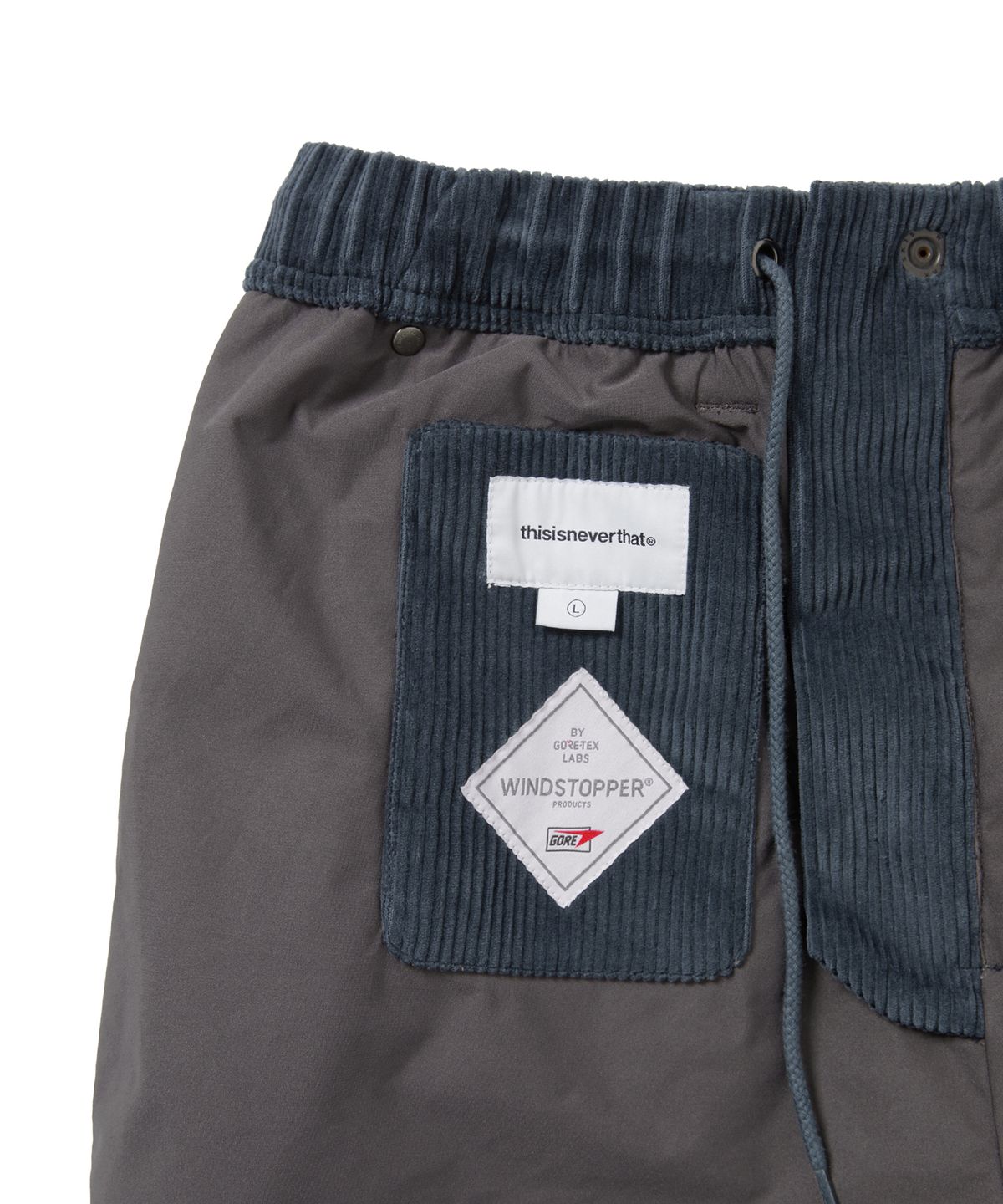 디스이즈네버댓(THISISNEVERTHAT) GORE-TEX WINDSTOPPER Cord Pant Navy