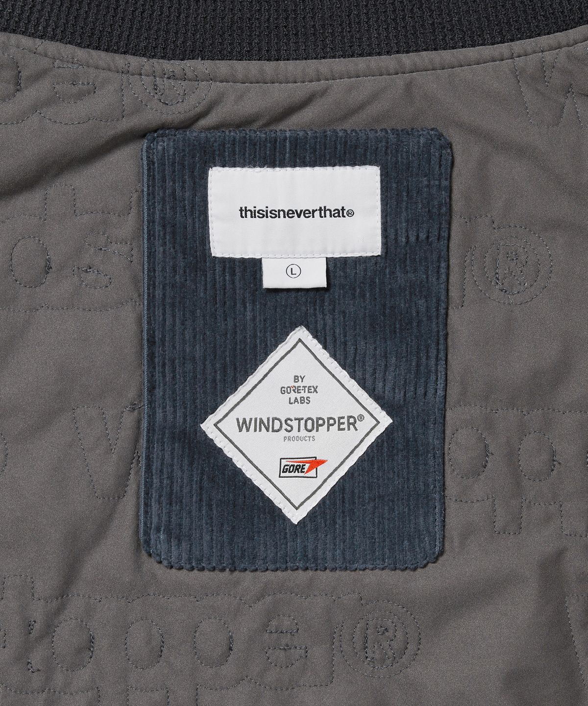 디스이즈네버댓(THISISNEVERTHAT) GORE-TEX WINDSTOPPER Cord Jacket Navy