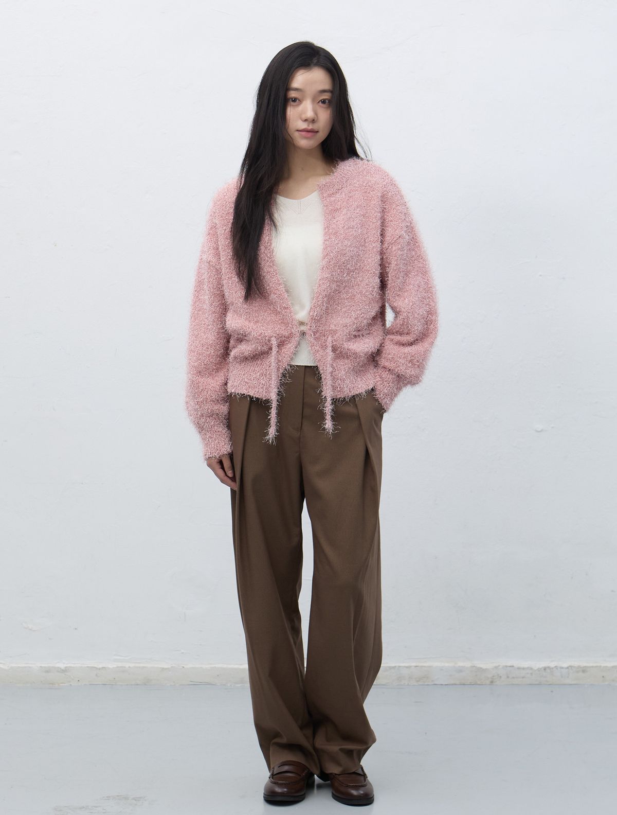 제너럴아이디어(GENERALIDEA) 와이드 원턱 슬랙스 [DARK BEIGE] / WBE4L11515