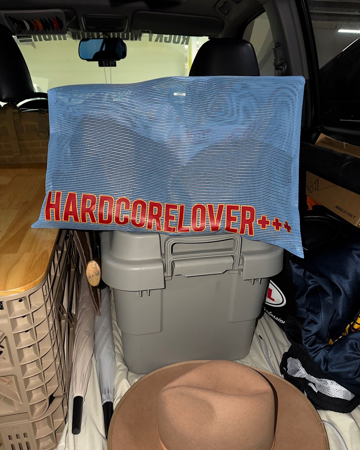 하드코어 러버(HARDCORE LOVER) BIG MESH ZIPPER BAG